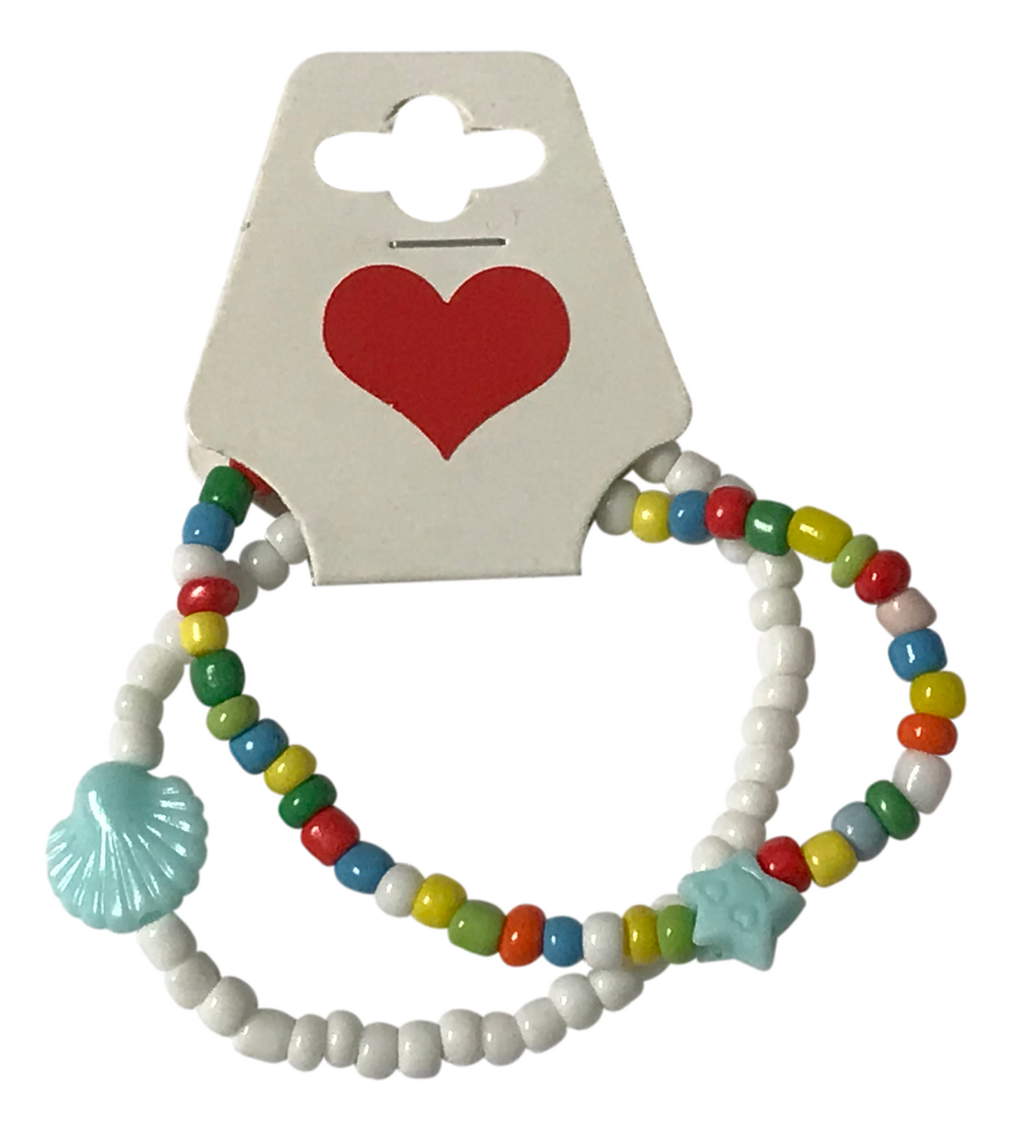Colorful Beaded Bracelet Set, Shell Star Charm Bracelet, Cute Summer Beach Jewelry, Friendship Bracelet Gift for Her