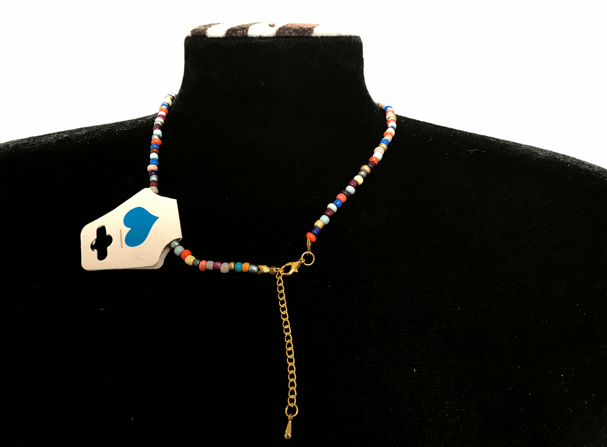 Handmade Beaded Necklace Multicolor Starfish Charm Women's Jewelry