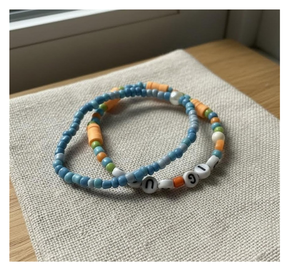 Handmade Summer Sky and Sunset Beaded Bracelets, Youth/Teen Jewelry, Novelty Bracelet, Boho-chic
