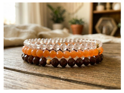 Handmade with Love Autumn Hues Stackable Beaded Bracelet