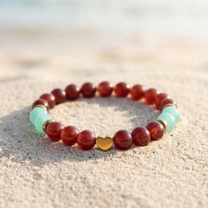 Natural Crystal-Style Beads Stone Beaded Bracelet - Boho Gemstone Stackable Jewelry
