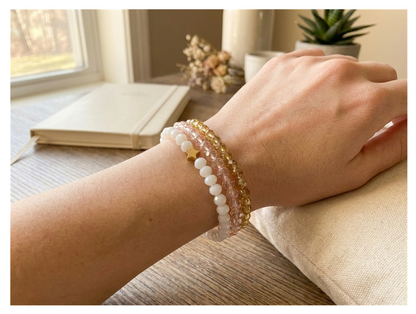 Handmade with Love Sparkling Dawn Stackable Beaded Bracelet