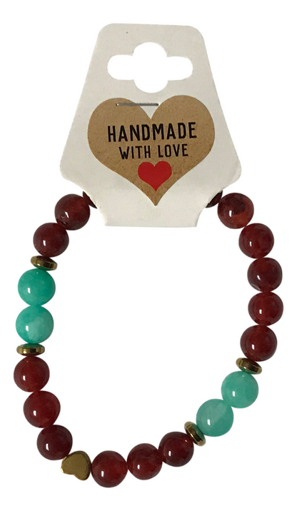 Natural Crystal-Style Beads Stone Beaded Bracelet - Boho Gemstone Stackable Jewelry