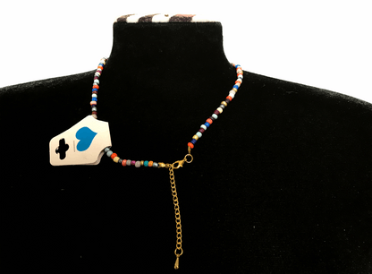 Handmade Beaded Necklace Multicolor Starfish Charm Women's Jewelry