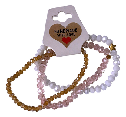 Handmade with Love Sparkling Dawn Stackable Beaded Bracelet