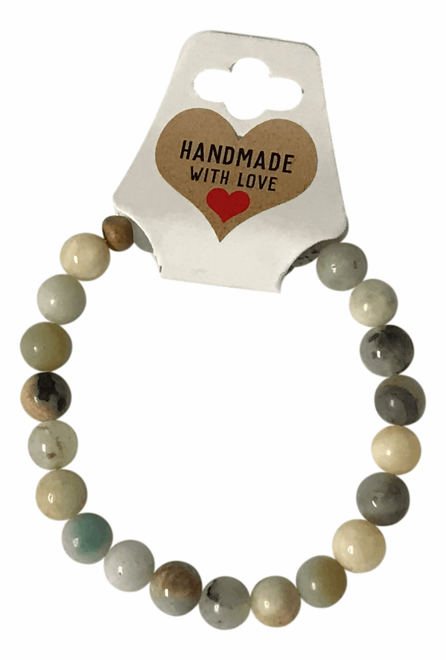 Natural Green Agate Beaded Bracelet - Multi-Color Smooth Round Crystal Beads Stretch Stackable Boho Jewelry