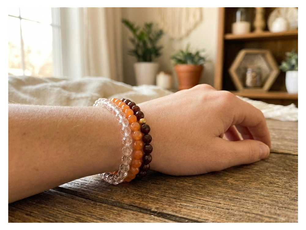 Handmade with Love Autumn Hues Stackable Beaded Bracelet
