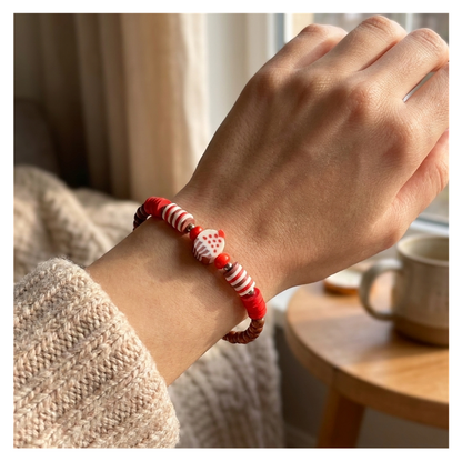 Handmade Sweet Treat-Themed Beaded Bracelet, Novelty Jewelry, Heishi Beads