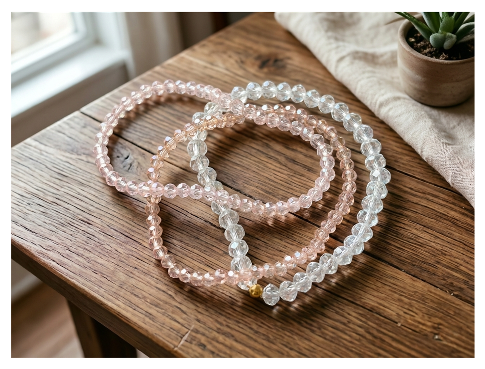 Handmade with Love Sparkling Trio Bracelet Set
