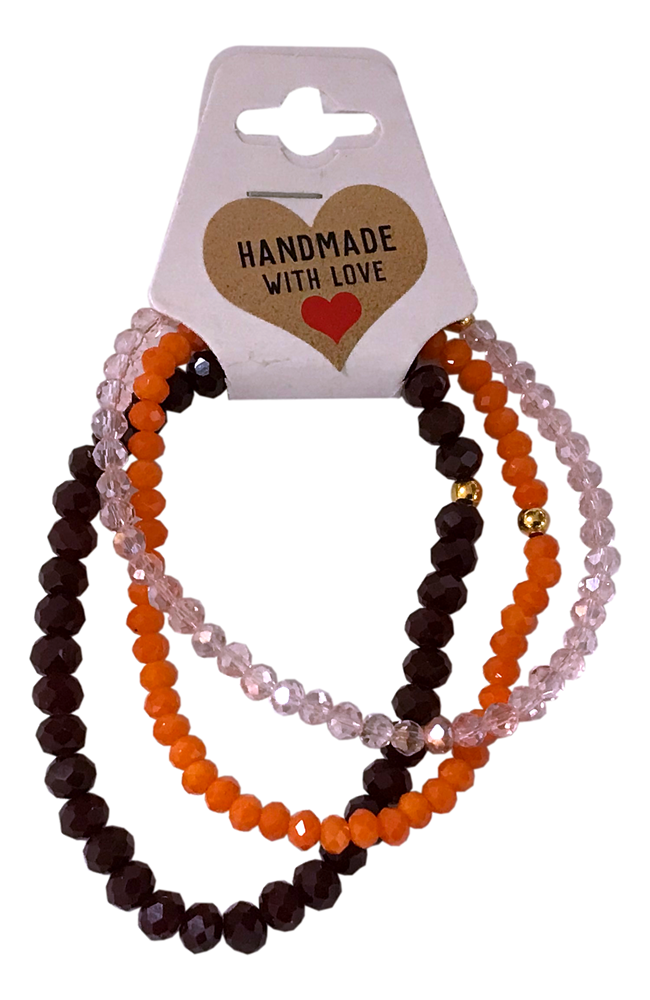 Handmade with Love Autumn Hues Stackable Beaded Bracelet
