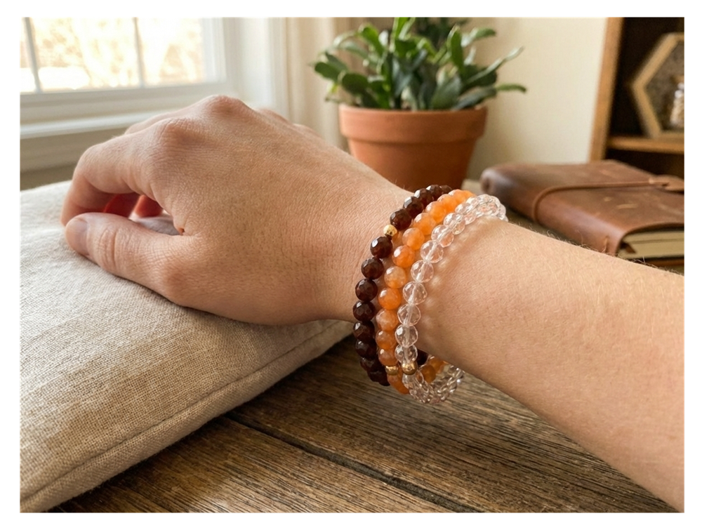 Handmade with Love Autumn Hues Stackable Beaded Bracelet