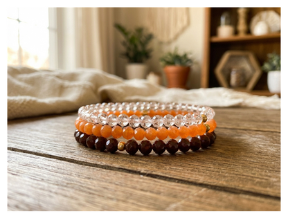 Handmade with Love Autumn Hues Stackable Beaded Bracelet